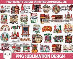 35 Christmas Sublimation Png Bundle, Warm Wishes Png