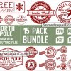 15 North Pole Svg Bundle, North Pole Mail Express Post