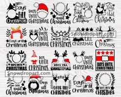 20 Days Until Christmas Svg Bundle, Christmas Loading Svg