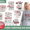 50 Funny Christmas Svg Bundle, Santa Claus Svg, Christmas Baby