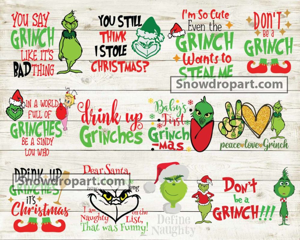 34 Grinch Svg Bundle Peace Love Grinch Svg Christmas Svg 0267