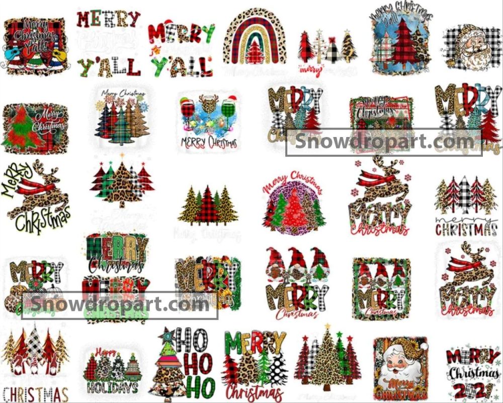 34 Merry Christmas Sublimation Png Bundle, Christmas Tree Png ...