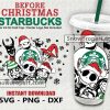 Nightmare Before Christmas Starbucks Wrap Svg