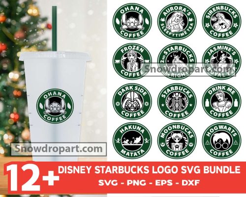 12 Disney Starbucks Logo Svg Bundle, Starbucks Svg