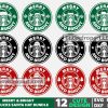 12 Merry And Bright Starbucks Logo Svg Bundle, Christmas Svg