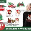 8 Santa Baby Png Bundle, Santa Claus Png, Peace Love Santa