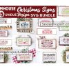 15 Farmhouse Christmas Signs Svg Bundle, Christmas Svg