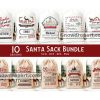 10 Santa Sack Svg Bundle, North Pole Express, Santa Claus Svg