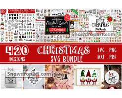 420 Christmas Svg Bundle, Christmas Monogram