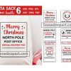 6 Santa Sack Svg Bundle, North Pole Express, Reindeer Express