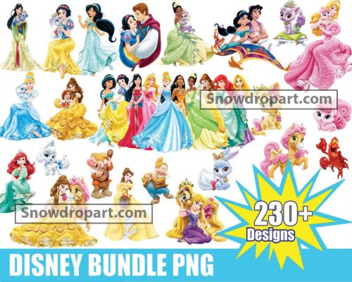 230 Disney Princess Png Bundle, Princess Sublimation