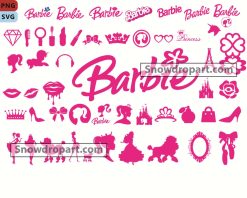 50 Barbie Svg Bundle, Barbie Logo Svg, Princess Svg