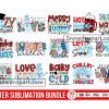 20 Winter Sublimation Png Bundle, Peace Love Winter