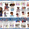 20 Black Girl Sista Png Bundle, Black Women Png, Black Girl Png