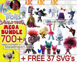 700 Trolls World Tour Png Bundle, Poppy Trolls Png