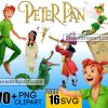 70 Peter Pan Png Bundle, Peter Pan Birthday, Captain Hook Png