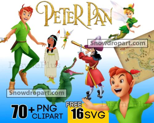 70 Peter Pan Png Bundle, Peter Pan Birthday, Captain Hook Png