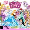 40 Palace Pets Png Bundle, Princess Clipart, Princess Pets Png