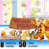 18 Winnie The Pooh Digital Paper Bundle, Pooh Clipart