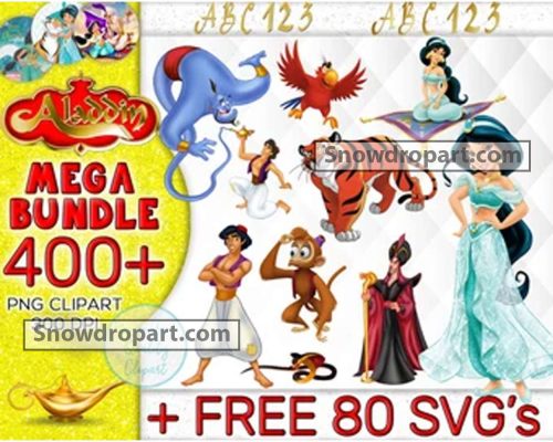 400 Aladdin Png Bundle, Aladdin Clipart, Aladdin Birthday