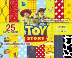 25 Toy Story Digital Paper Bundle, Toy Story Birthday