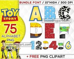 75 Toy Story Alphabet Png Bundle, Toy Story Numbers