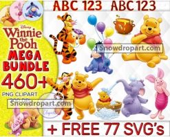 460 Winnie The Pooh Png Bundle, Pooh Sublimation