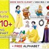 310 Snow White Png Bundle, Snow White Birthday