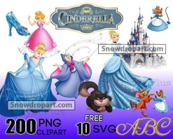 200 Cinderella Png Bundle, Cinderella Png, Cinderella Birthday