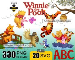 330 Winnie The Pooh Png Bundle, Pooh Clipart, Pooh Birthday