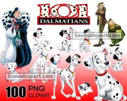 100 101 Dalmatians Png Bundle, 101 Dalmatians Clipart