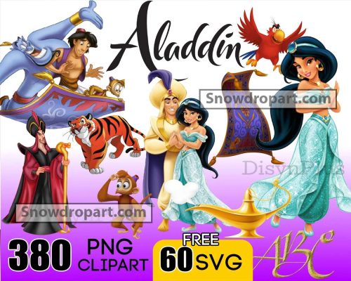 380 Aladdin Png Bundle, Jasmine Png, Aladdin Birthday