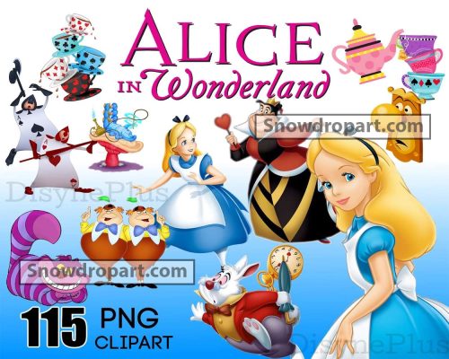 115 Alice In Wonderland Png Bundle, Alice Png, Alice Birthday