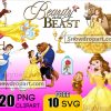 120 Beauty And The Beast Png Bundle, Belle Png, Belle Birthday