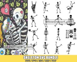17 Dancing Skeleton Svg Bundle, Halloween Svg, Skeleton Svg