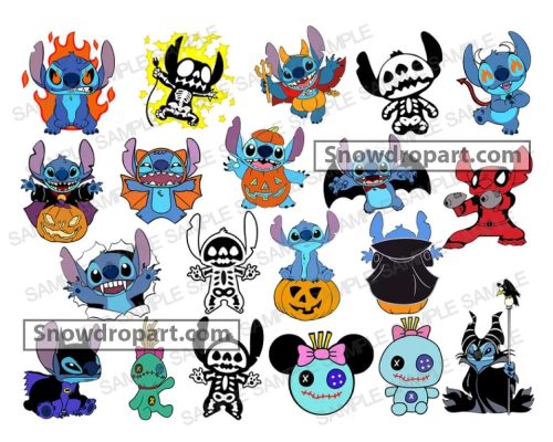 20 Halloween Stitch Svg Bundle, Halloween Svg