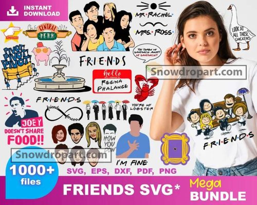 1000 Friends Svg Bundle, Friends Birthday, Friends Cut Files