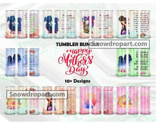 10 Mothers Day Tumbler Png Bundle, Mom Tumbler Png