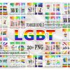 20 LGBT Tumbler Png Bundle, Gay Tumbler Png, Rainbow Tumbler