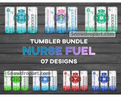 7 Nurse Fuel Tumbler Png Bundle, Nurse Skinny Tumbler