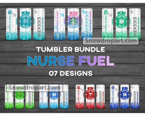 7 Nurse Fuel Tumbler Png Bundle, Nurse Skinny Tumbler