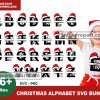 26 Christmas Alphabet Svg Bundle, Santa Letter Svg