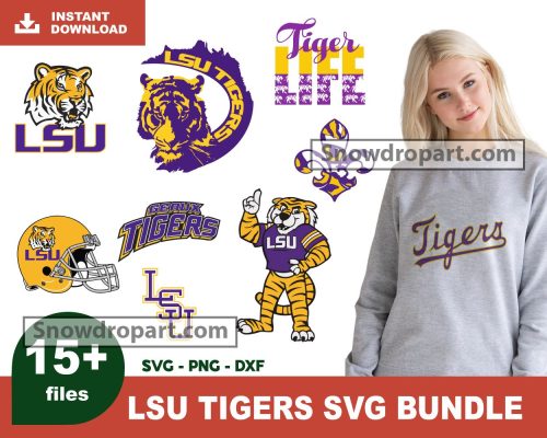 15 LSU Tigers Svg Bundle, Football Svg, Tigers Football Svg