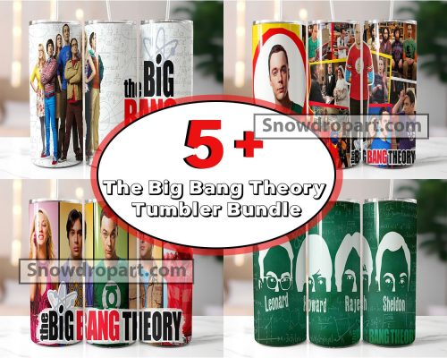 5 The Big Bang Theory Tumbler Png Bundle, 20 Oz Skinny Tumbler