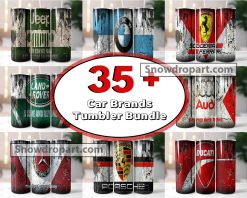 35 Car Brands Tumbler Png Bundle, Sport Car Tumbler