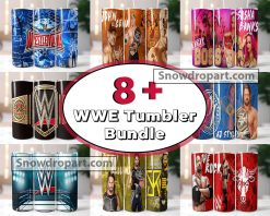 8 WWE Tumbler Png Bundle, Wrestler Tumbler Png