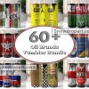60 Vintage Oil Brands Tumbler Png Bundle, Car Mechanic