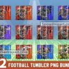 32 American Football Tumbler Png Bundle, Football Mascot Png
