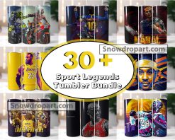 30 Sport Legends Tumbler Png Bundle, Football Tumbler Png