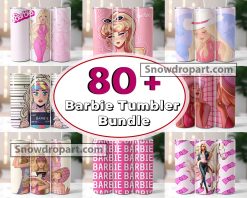 80 Barbie Tumbler Png Bundle, 20 Oz Barbie Tumbler